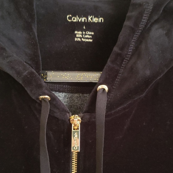Calvin Klein velvet jacket with hood - Picture 2 of 4